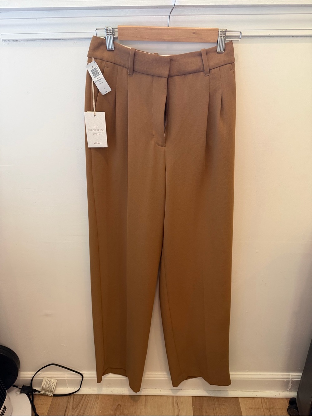 Aritzia High-Waist Straight Leg Trousers - Camel